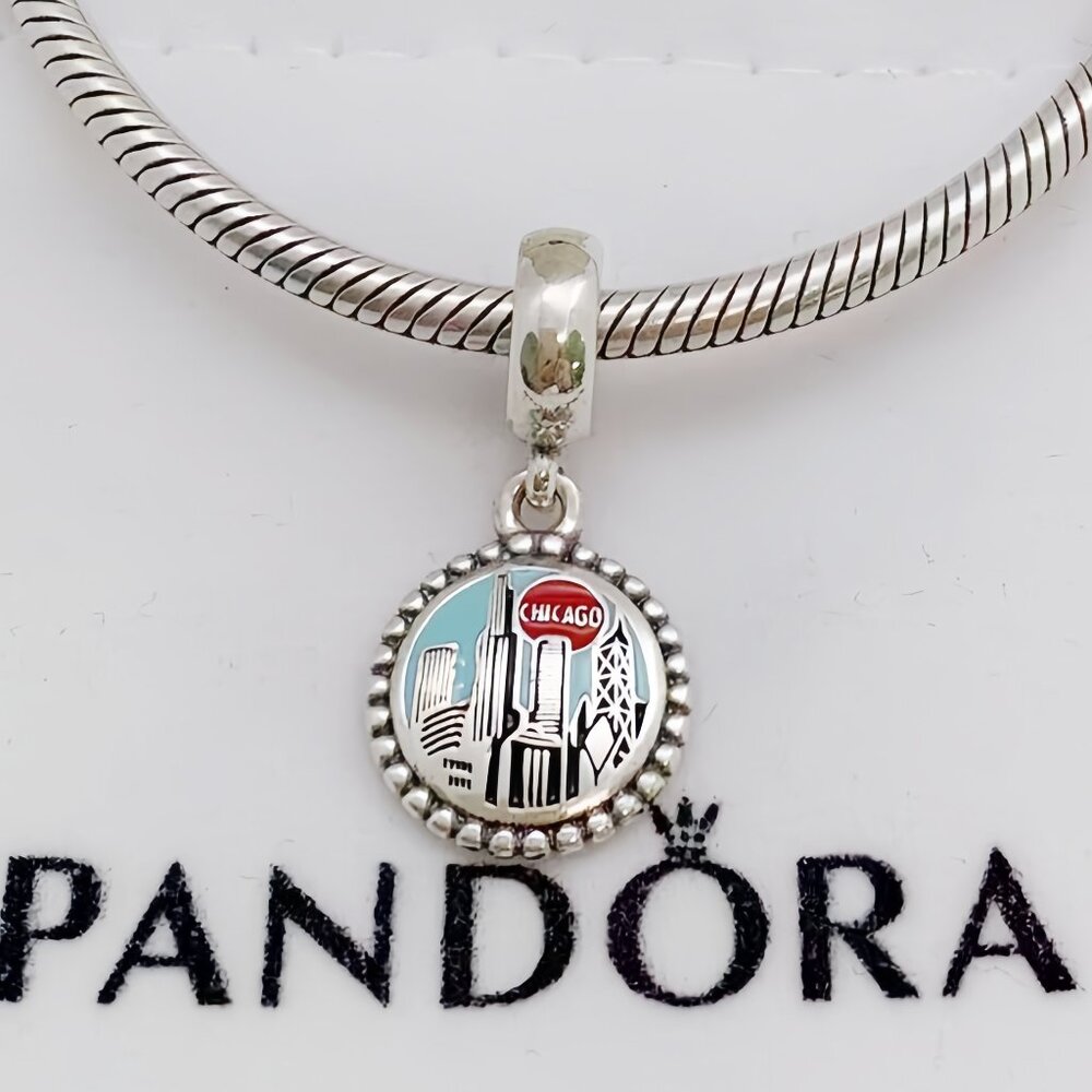 Pandora Chicago Charm Silver Travel Bead 